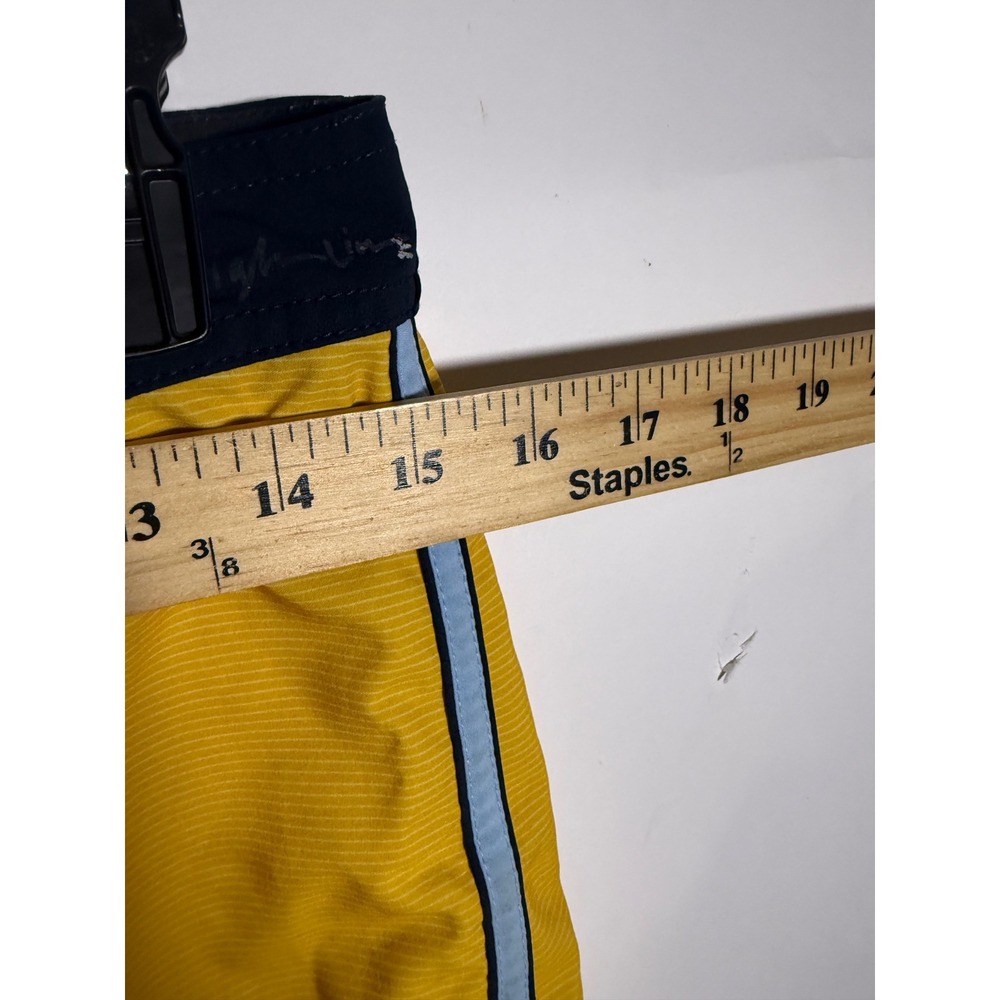 Quiksilver Highline Mens Board Shorts Yellow Orange Stripe Swim Trunks Size 29 - Picture 6 of 7
